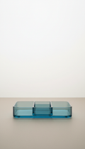 Mist Blue Glass Organizer Tray
