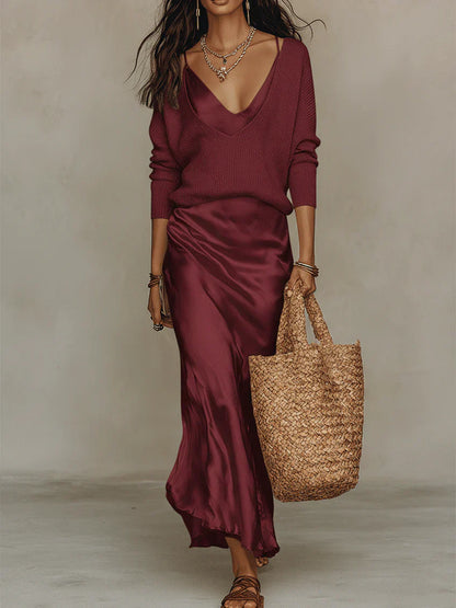 Alma | Vestido Midi Satinado