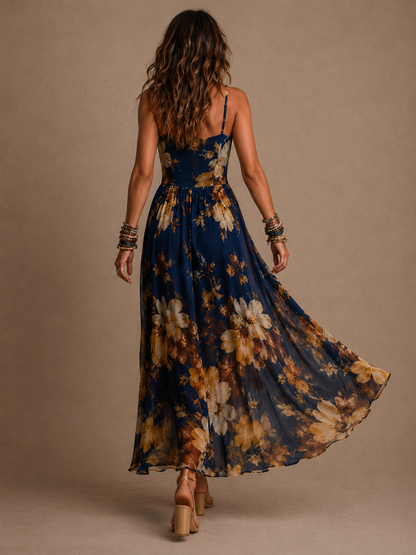 Dulce - vestido largo floral con tirantes