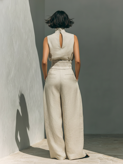 Claudia | Conjunto de Lino Sofisticado